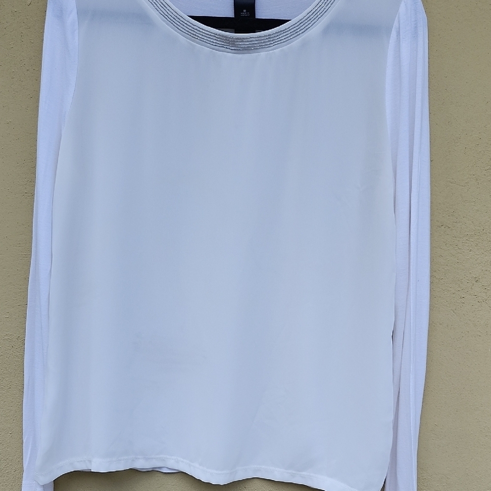 Ann Taylor Factory White Long Sleeve Top - Picture 5 of 6